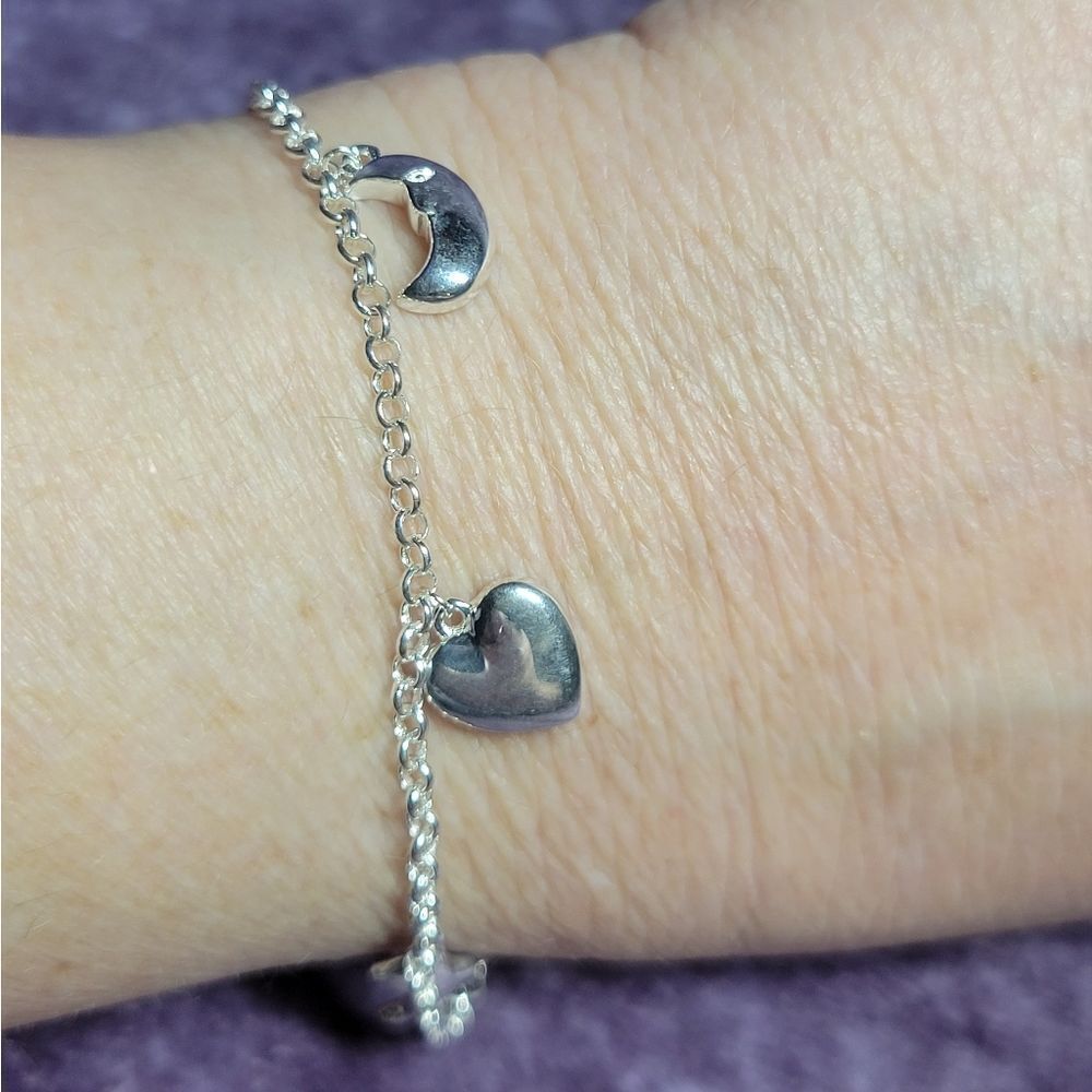925 Sterling Silver Charm Bracelet‎